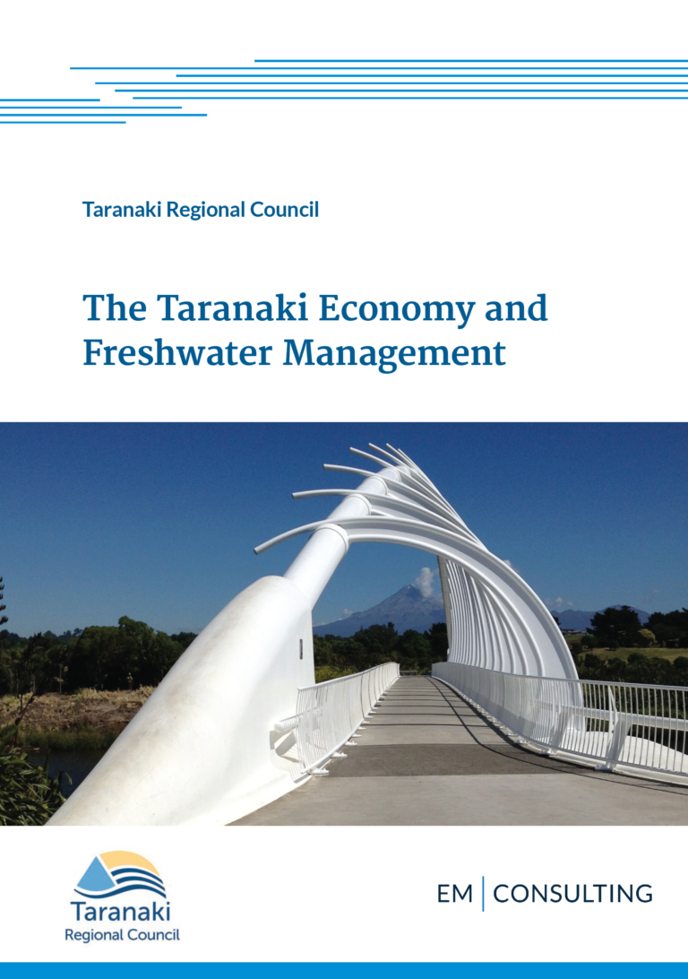 Emma Moran Taranaki Economy and Freshwater Management Report